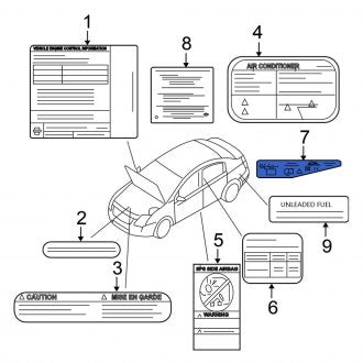 New Fits Nissan, Engine Decal - Part # 990A29AF0A
