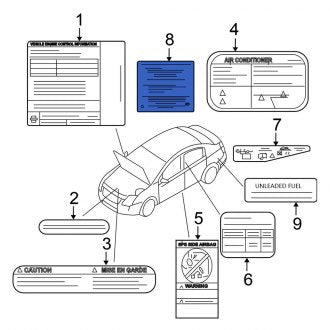 New Fits Nissan, Engine Decal - Part # 990A29AA0A