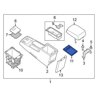 New Fits Nissan, Rear Console Mat - Part # 96975ZJ60A