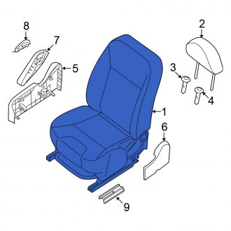 New OEM Front Right Seat Fits, 2011-2012 Nissan Sentra - Part # 87601-9AA1B