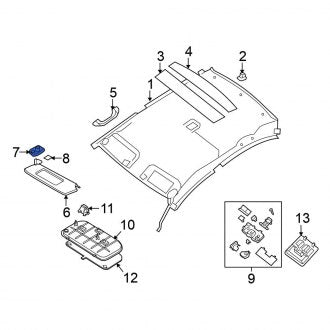 New Fits Nissan, Left Sun Visor Holder - Part # 96410ET000