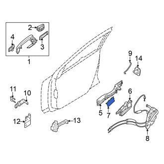 New Fits Nissan, Front Right Inner Interior Door Handle Screw Cap - Part # 80676ET001