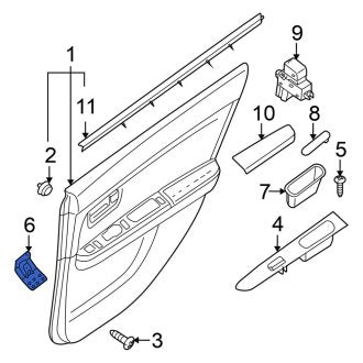 New Fits Nissan, Rear Door Window Switch Bezel Bracket - Part # 80958ET000