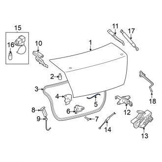 New Fits Nissan, Rear Deck Lid Release Cable - Part # 84662ZJ60A