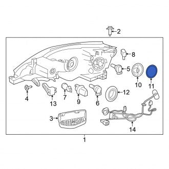 New Fits Nissan, Headlight Bulb Cap Seal - Part # 260693YU0A