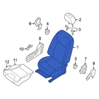 New OEM Front Right Seat Fits, 2017-2018 Nissan Sentra - Part # 87601-3YU5C