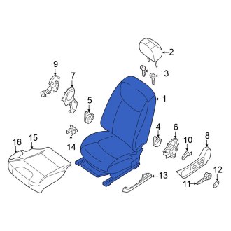 New OEM Front Left Seat Fits, 2017-2019 Nissan Sentra - Part # 87651-3YU6C