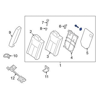 New OEM Rear Right Seat Back Assembly Fits, 2013 Nissan Sentra - Part # 88600-3SD0A