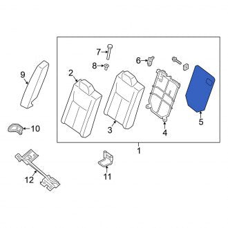 New OEM Rear Right Seat Back Assembly Fits, 2013 Nissan Sentra - Part # 88600-3SB0A