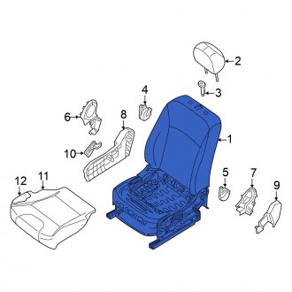 New OEM Front Right Seat Back Assembly Fits, 2019 Nissan Sentra - Part # 87601-9AE9E