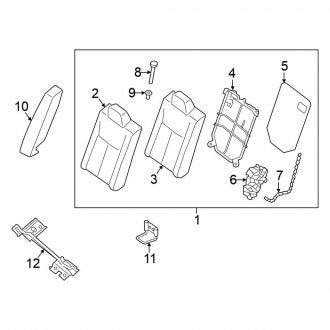 New OEM Rear Left Seat Back Assembly Fits, 2020-2024 Nissan Sentra - Part # 88650-6LM8E