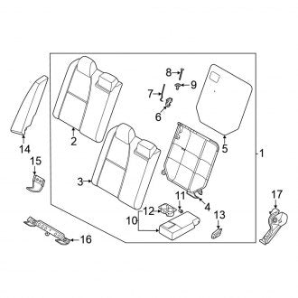 New OEM Front Left Seat Back Assembly Fits, 2022-2024 Nissan Sentra - Part # 87650-6LX8D