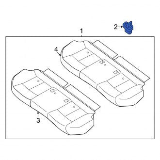 New OEM Rear Seat Cushion Foam Fits, 2024 Nissan Sentra - Part # 88300-6LY0A