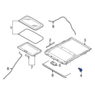 New OEM Sunroof Frame Bracket Fits, 2024 Nissan Sentra - Part # 91314-6LB1A