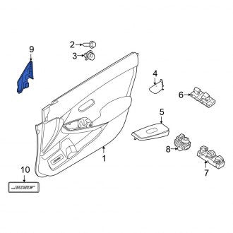New Fits Nissan, Front Right Door Opening Trim - Part # 802906LE0A