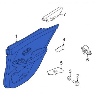 New OEM Front Right Inner Door Interior Trim Panel Fits, 2024 Nissan Sentra - Part # 809A0-6LY0D