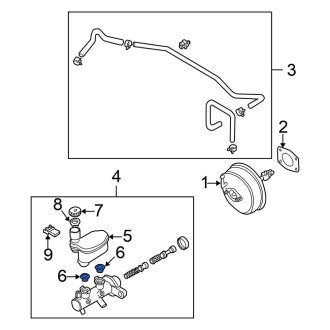 New Fits Nissan, Brake Master Cylinder Reservoir Gasket - Part # 460452B100