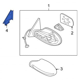 New Fits Nissan, Front Left Door Mirror Cover - Part # 802938J001