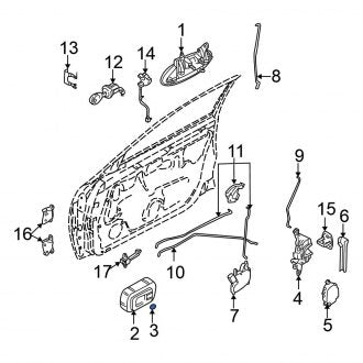 New Fits Nissan, Front Left Inner Interior Door Handle Screw Cap - Part # 80677ZB002