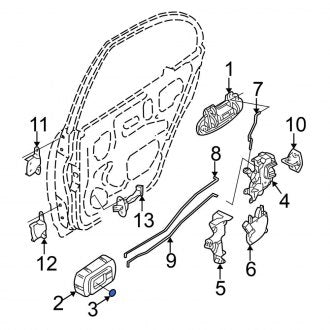 New Fits Nissan, Front Right Inner Interior Door Handle Screw Cap - Part # 80676ZB000