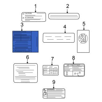 New Fits Nissan, Emission Label - Part # 14805ZX05E