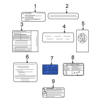 New Fits Nissan, Tire Information Label - Part # 99090JA00C