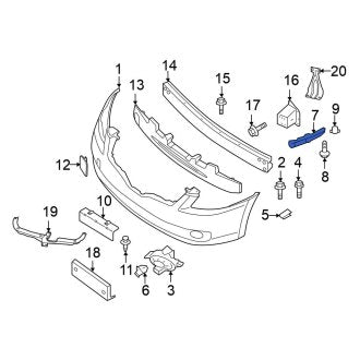 New Fits Nissan, Front Right Bumper Cover Bracket - Part # 62220JA01A