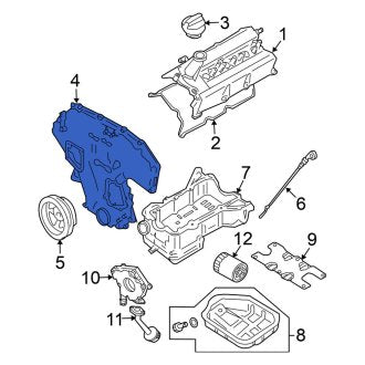 New OEM Inner Engine Timing Cover Fits, 2007-2018 Nissan Altima - Part # 13500-JA11B