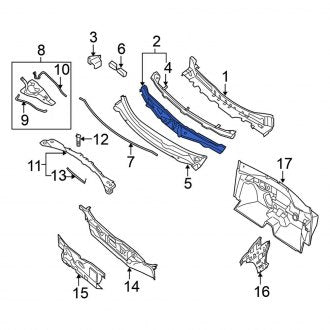 New OEM Cowl Panel Fits, 2007-2013 Nissan Altima - Part # 66100-JA030