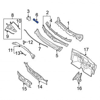 New Fits Nissan, Right Cowl Cover Insulator - Part # 66834JA00B