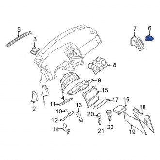 New Fits Nissan, Right Windshield Defroster Nozzle - Part # 68742JA00B