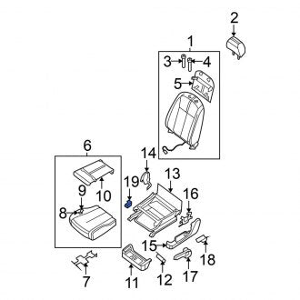 New Fits Nissan, Seat Track Cover - Part # 87505JA00A