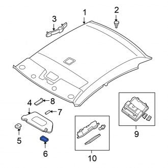New Fits Nissan, Sun Visor Cover - Part # 96420ZX00A