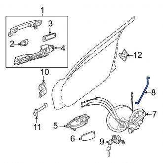 New Fits Nissan, Front Left Door Lock Operating Rod - Part # 80515JA000