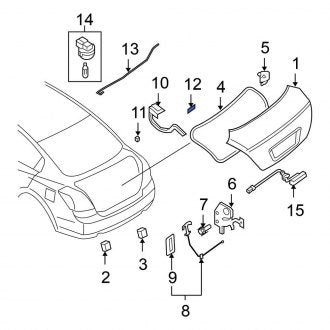 New Fits Nissan, Deck Lid Hinge Pin - Part # 84436JA00A