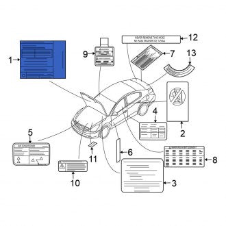 New Fits Nissan, Emission Label - Part # 14805ZX00E