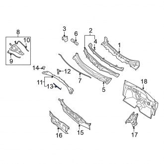 New Fits Nissan, Cowl Extension Seal - Part # 66832JA000
