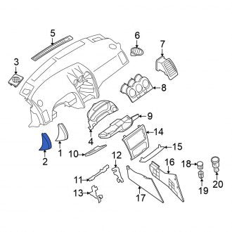 New Fits Nissan, Left Instrument Panel Side Cover - Part # 68421JA00A