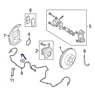 New Fits Nissan, Rear Right ABS Wheel Speed Sensor Bracket - Part # 47961JA000