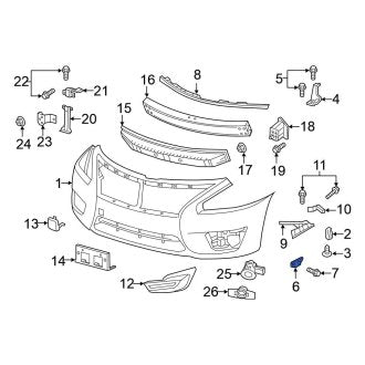 New Fits Nissan, Left Lower Bumper Cover Bracket - Part # 622213TA0A