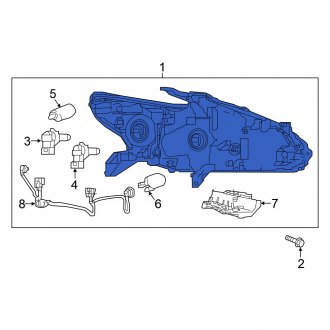 New OEM Front Right Headlight Assembly Fits, 2016-2018 Nissan Altima - Part # 26010-9HS3B