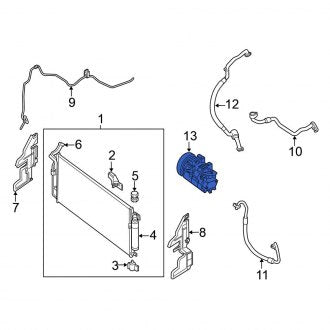 New OEM A/C Compressor Fits, 2013-2018 Nissan Altima - Part # 92600-3NT4C