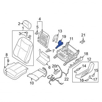 New Fits Nissan, Front Left Inner Seat Frame Trim Panel - Part # 873673TA0D
