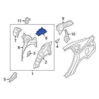 New OEM Rear Right Quarter Panel Fits, 2016-2018 Nissan Altima - Part # G8100-9HSAA