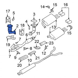 New OEM Rear Catalytic Converter Fits, 2006-2008 Nissan Maxima - Part # 208A2-7Y10A