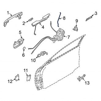New Fits Nissan, Front Left Door Lock Operating Rod - Part # 805157Y000