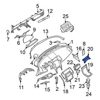 New Fits Nissan, Instrument Panel Bezel - Part # 96939ZK30E