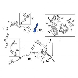 New Fits Nissan, Power Steering Pressure Line Bracket - Part # 49730JA100