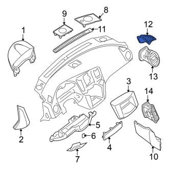 New Fits Nissan, Right Dashboard Air Vent - Part # 687409N00B