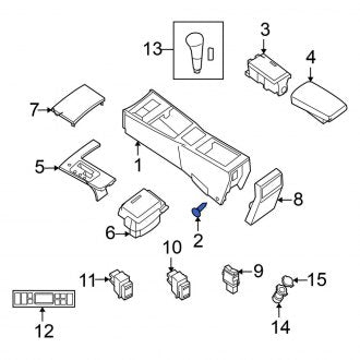 New Fits Nissan, Console Cap - Part # 013070055D